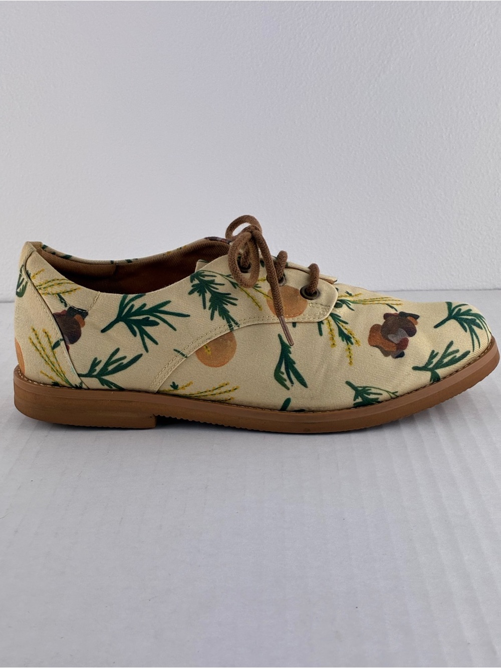 Insecta Aries Oxford Shoes Sz 7 Floral Canvas Vegan Comfort Cottagecore - Picture 10 of 10